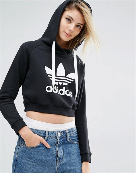 adidas cropped hoodie women.